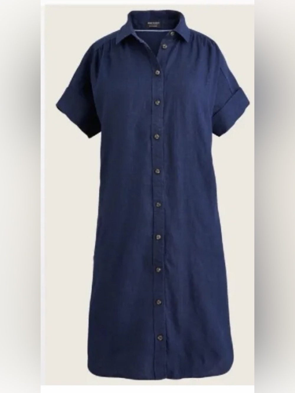 J. Crew Capitaine Shirtdress in Navy Baird McNutt Linen - Medium - Picture 6 of 6